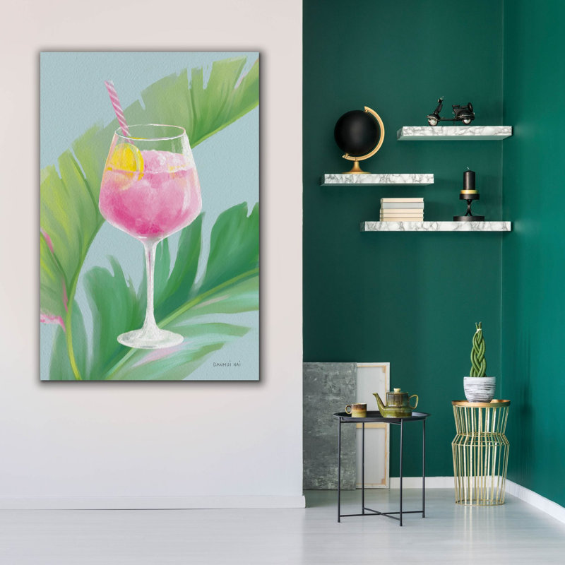 «Tropical Cocktail 4» par Danhui Nai, art mural sur toile, H 60 po x l 40 po