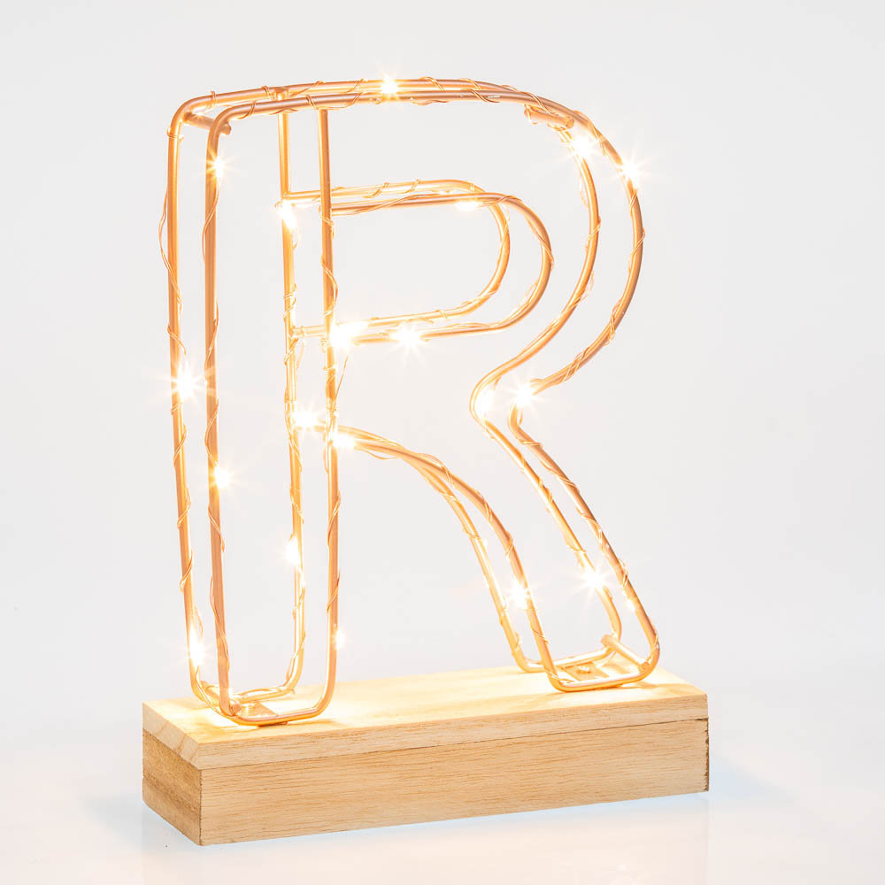 Light Up Letter | Personalised Initial Copper Letter Light LED Alphabet Light Jim - Image 4