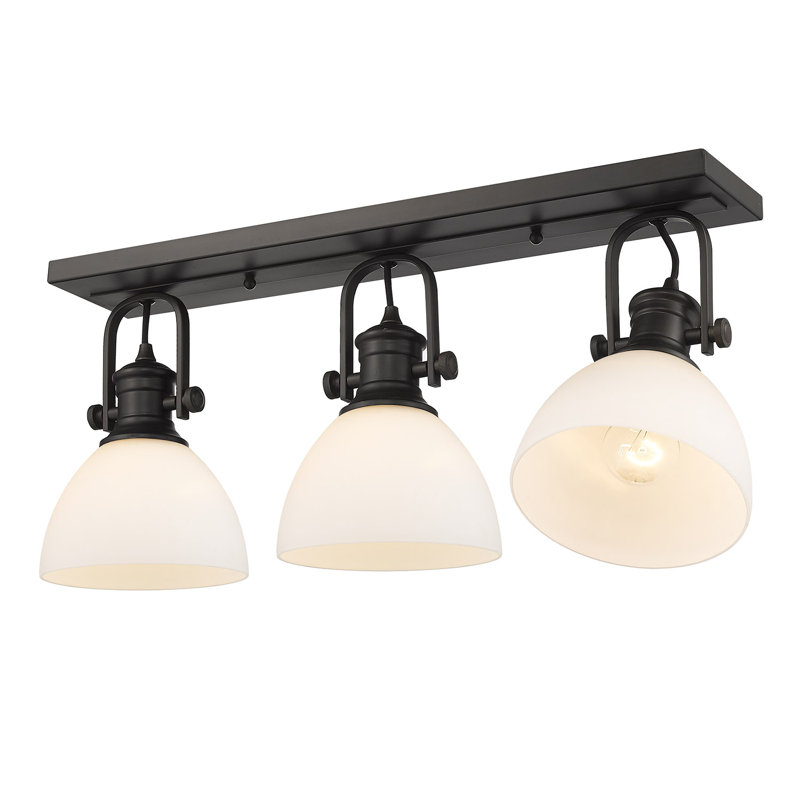 Bales Flush Mount, Opal Glass, Rubbed Bronze