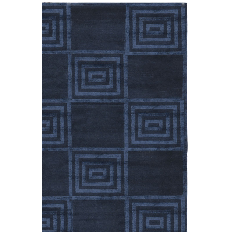 Ralph Lauren Alistair Tiles Wool, Viscose Geometric Rug, Rectangle 4' x 6'