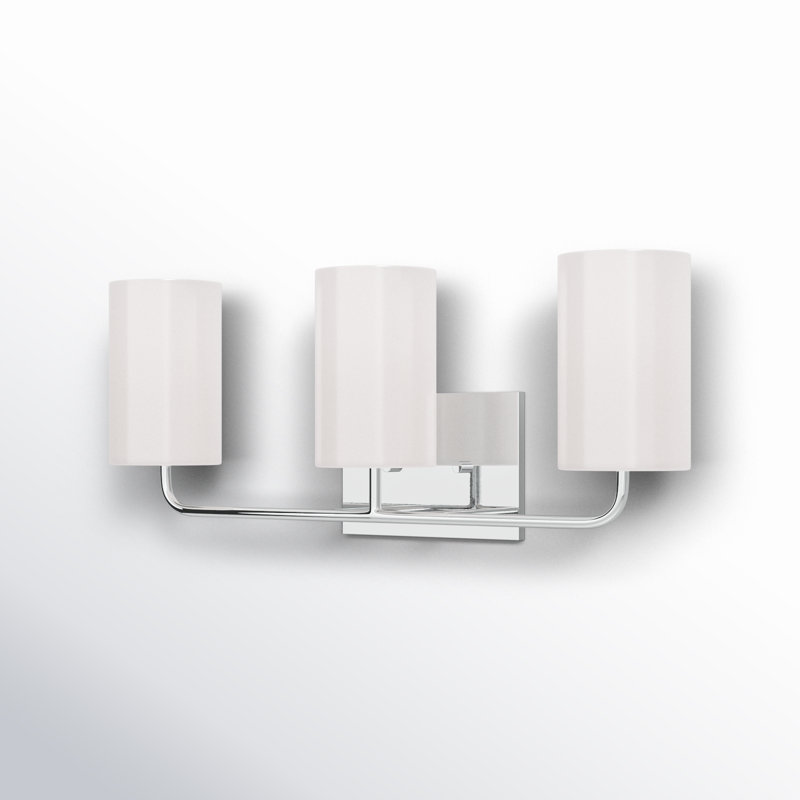 3 - Light Dimmable Vanity Light, Chrome, No