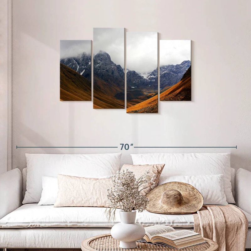 Paysage de montagne d'Alvord Alaskan, H 27 po x l 43 po