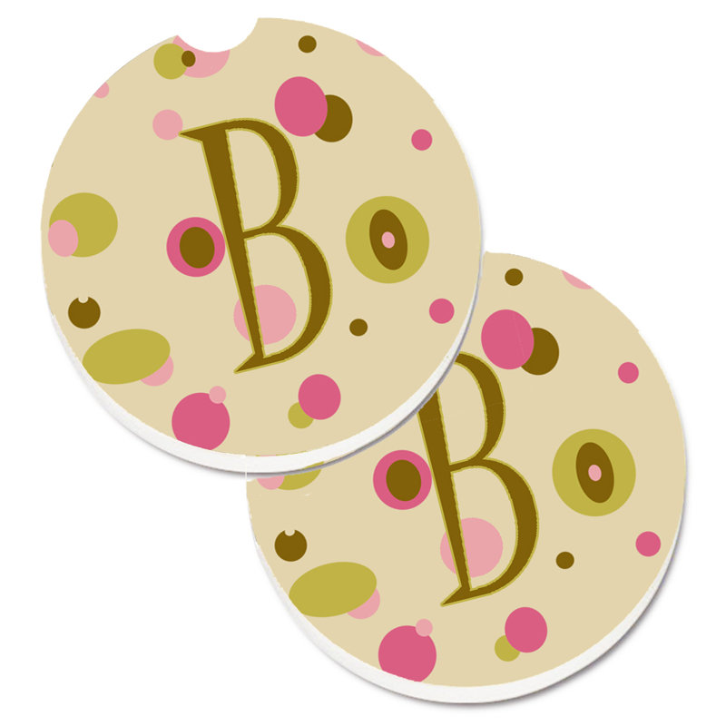 Sous-verre Initiale Monogram, B, Brun clair
