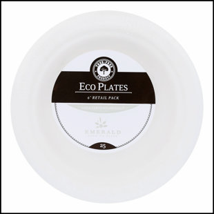 Assiettes écologiques compostables de 6 pouces, parfaites pour les repas et les événements durables, 20 à 25 unités par caisse
