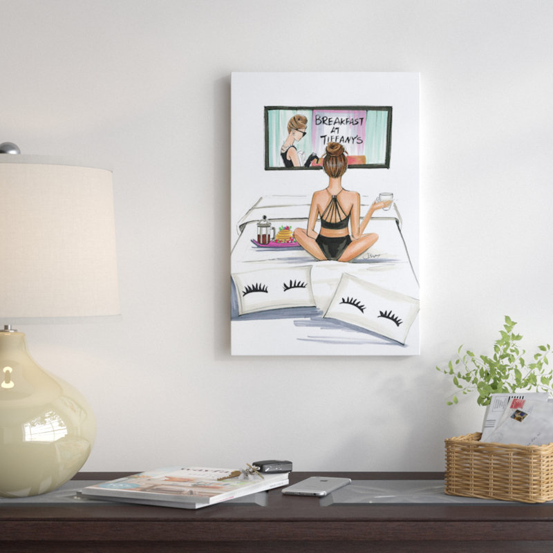 «Breakfast at Tiffany», reproduction d'art sur toile tendue, H 12 po x l 8 po x P 0,75 po