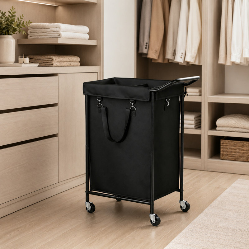 Commercial 150L Large-Capacity Trolley With Brakes, Suitable For Hospitals, Families, Hotels And Inns, Black