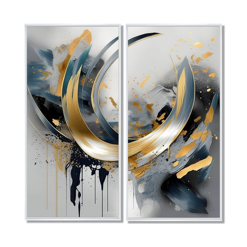 Hartz - art mural abstrait en marbre, H 40 po x l 40 po, Reproduction avec cadre flottant, Blanc