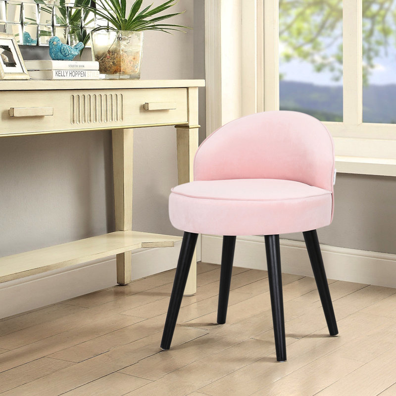 Lyndsey Accent Stool, Pink/Black 