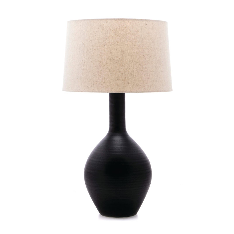 Warren 20.5" Table Lamp Base, Alabaster, 20.5" H x 7.75" W x 7.75" D