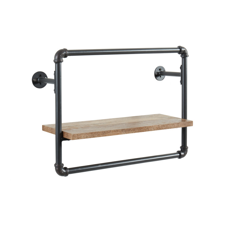 Franklin Industrial Pipe Shelves, 16.25" H x 21.63" W x 7.25" D