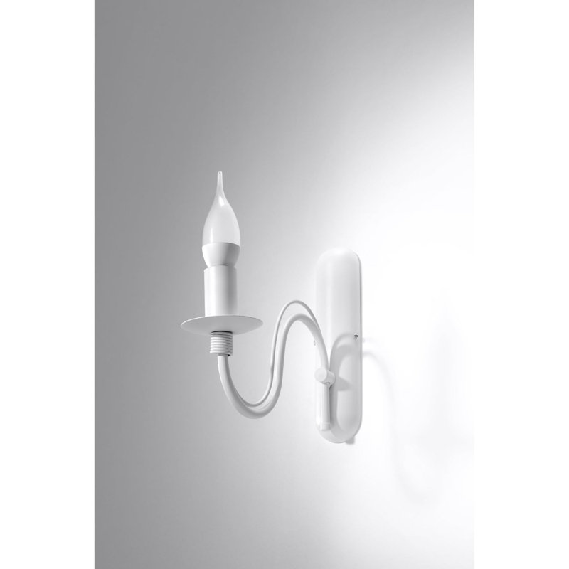Elnora Candle Wall Light, White