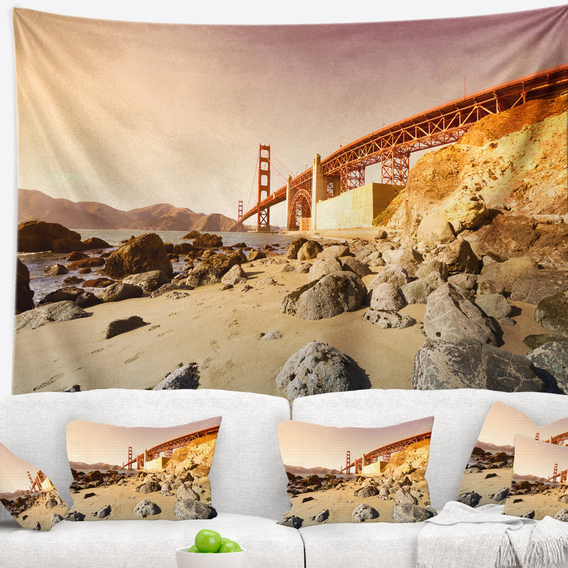 Tapisserie «Schafer Golden Gate in Bright Day», H 78 po x l 92 po