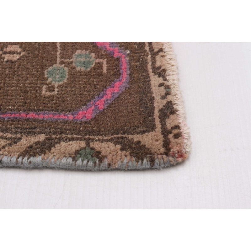 Tapis de couloir unique en laine 3 pi 8 po x 10 pi 3 po Libarid