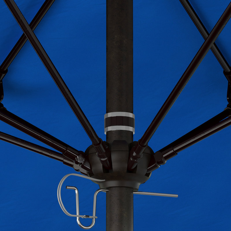 Parasol de marché 90 po Nakeira, Tissu performance bleu royal, Bronze