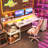 71"w Led L-shaped Computer Desk,gaming Desk With Power Outlet,home Office Desk With Monitor Stand-104924504