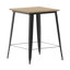 Table de bar carrée commerciale en poly avec cadre en acier 31,5 po Gwennette
