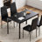 Dining Table for 4-6 Person,47" Rectangular Wooden Dining Table Top and Metal Frame for Home Kitchen Dining Desk