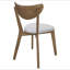 Chaise de salle à manger à dossier courbé brun clair et châtaignier (ensemble de 2)