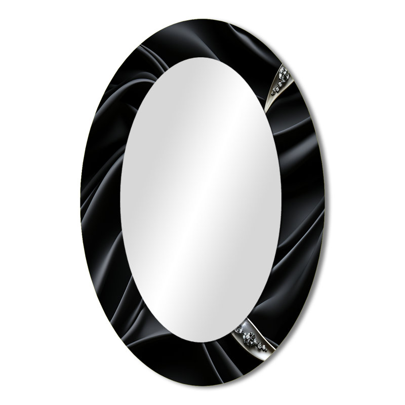 Smithtown - Large Oval Wall Mirror On Metal, 36" H x 24" W