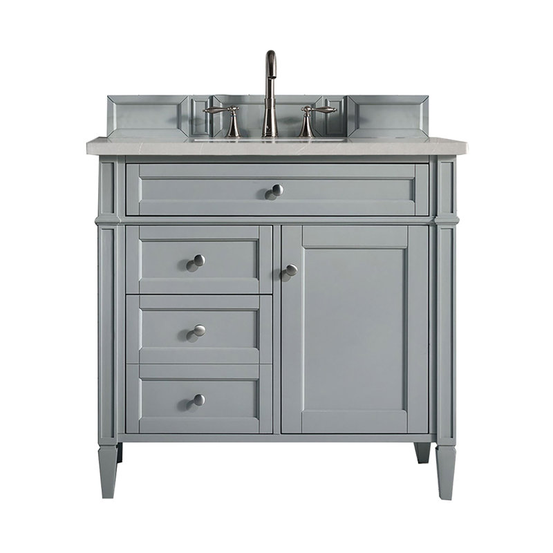 Brittany 36'' W Single Vanity, Urban Gray, 8" Widespread, Lime Delight