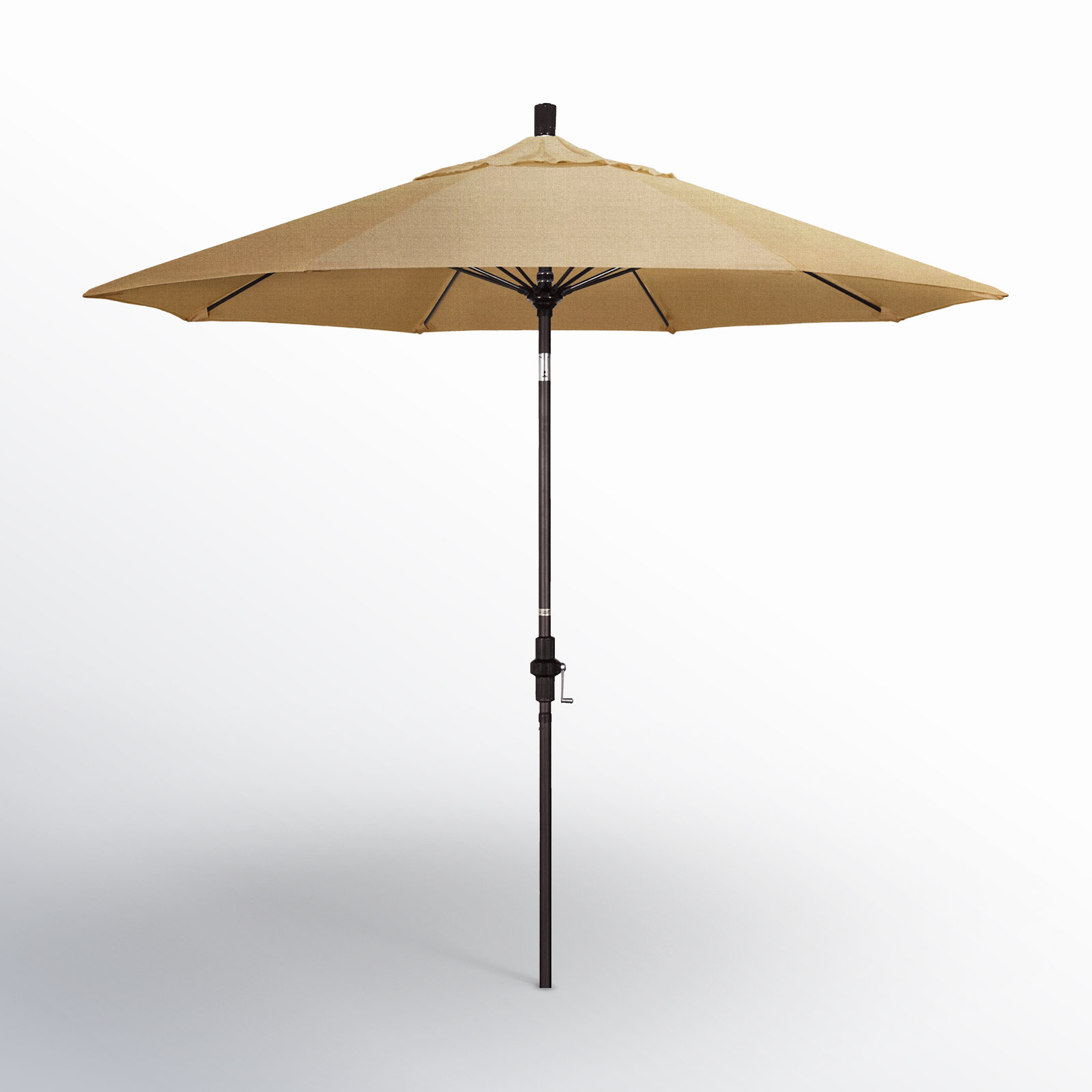 Roverta 9' Sunbrella® Market Umbrella, Sesame Sunbrella® Linen, Brown
