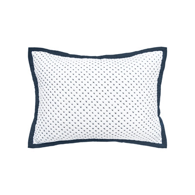 Hanima Navy Cotton Standard Sham