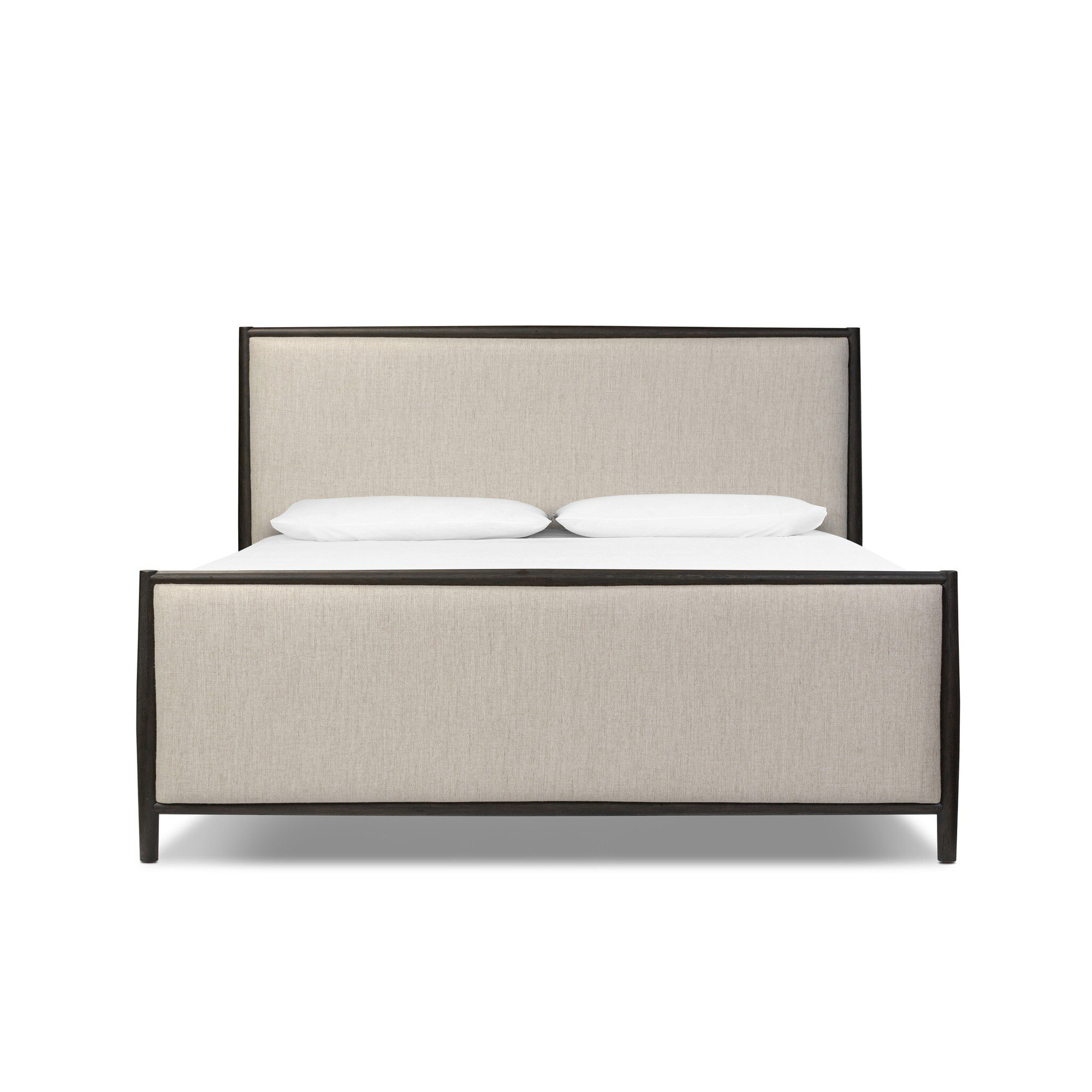 Cayenne Upholstered Bed, Queen, Smoked Black Oak