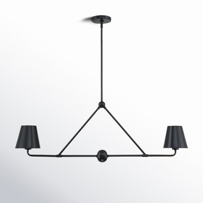 Kinston 2 Light Metal Dimmable Linear Chandelier