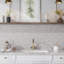Mirage 12 x 13 Crystal Sand, Thassoss White Polished Marble Mosaic Geometric Tile (5.59 Sq Ft/Case) - 5 Pack