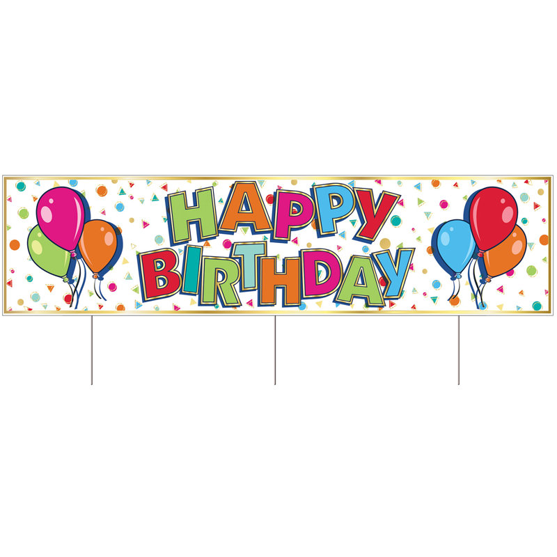 Enseigne en plastique Jumbo Happy Birthday