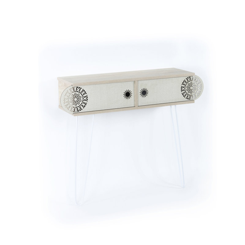 Lora Metal Legs 2 Tier Console Table