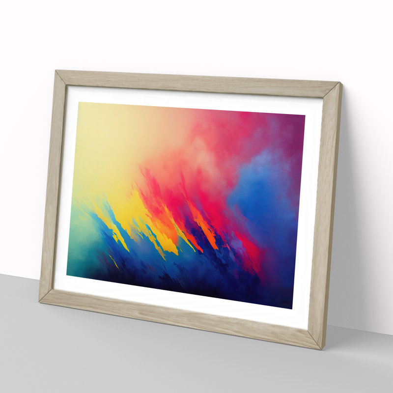 Unsurpassed Modern Abstract - Framed Print, 34cm H x 46cm W x 2cm D, Oak