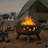  30" Round Wood-Burning Brown Finish Steel Fire Pit with Cooking Grate