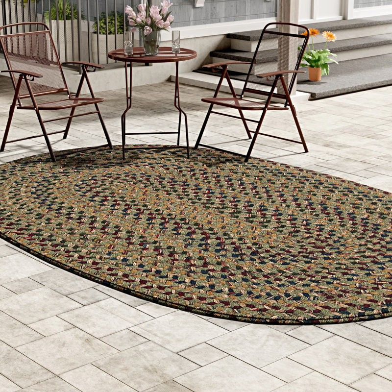 Tapis palmier tressé Entwistle, Ovale 5 pi x7 pi
