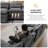 125.6'' U Shaped Sectional Sofa with Chaise Lounges, Storage Console, USB Charging Ports, Cup Holders, Chenille-1932032120