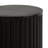 Round Ribbed Wood Drink Table-2076571537