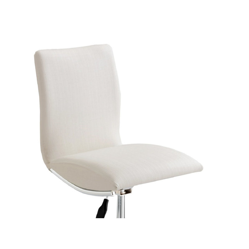 Tabouret pivotant, tabouret de bar, chaise d'appoint Corvina, Grain droit blanc