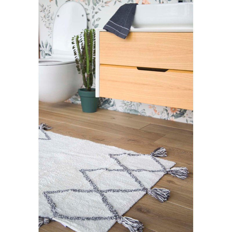 Tapis de bain Leona, Écru