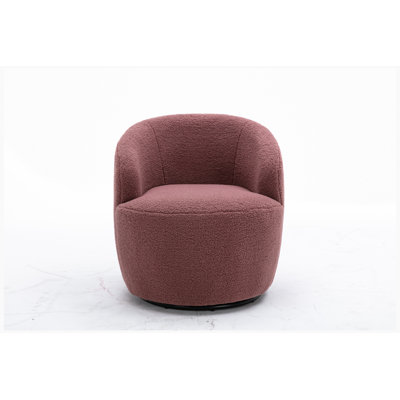 Duriye Upholstered Accent Chair Swivel Barrel Chair by Ivy Bronx
