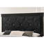 Lit simple avec tête de lit tapissier au fini noir - Mobilier de chambre à coucher moderne en bois