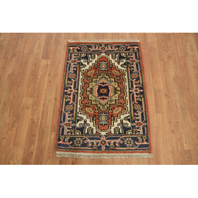 Hand Knotted Traditional Tribal Area Rug Medallion Oriental Wool Carpet