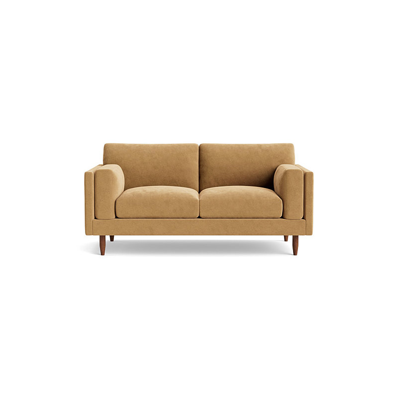 Skinny Fat Loveseat (70"), Performance Velvet - Nutmeg
