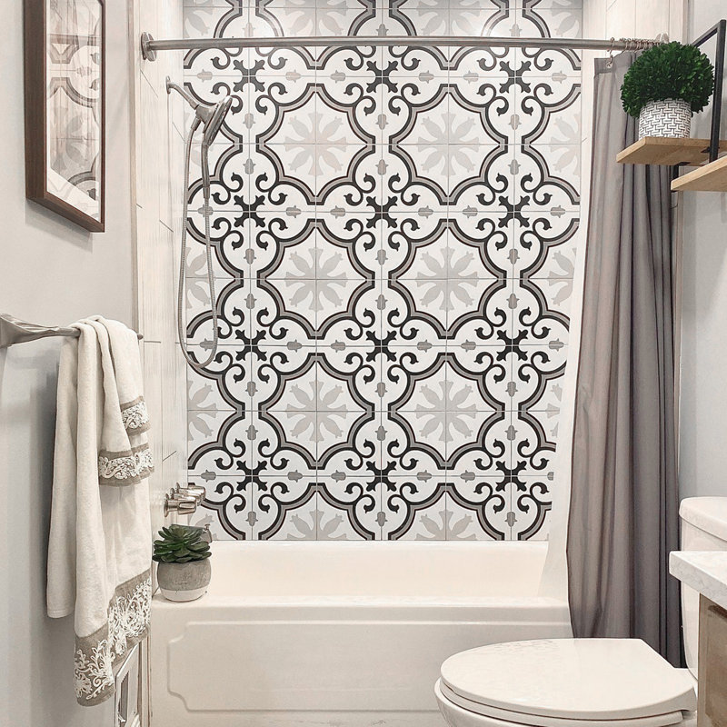 Lacour 10" x 10" Porcelain Patterned Wall & Floor Tile