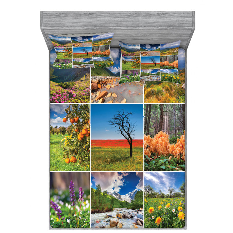 Microfiber Sheet Set, Full Sheet Set with Fitted Sheet