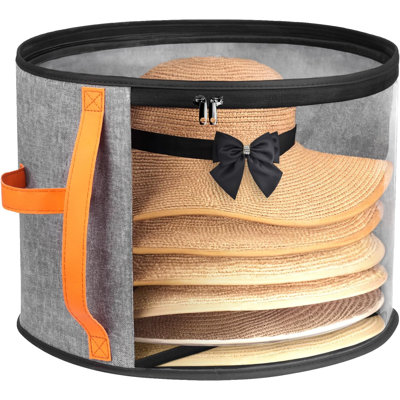 Boîte de rangement pour chapeau surdimensionnée transparente pour femme, organisateur de chapeau de cowboy pour garde-robe, étui à chapeau large