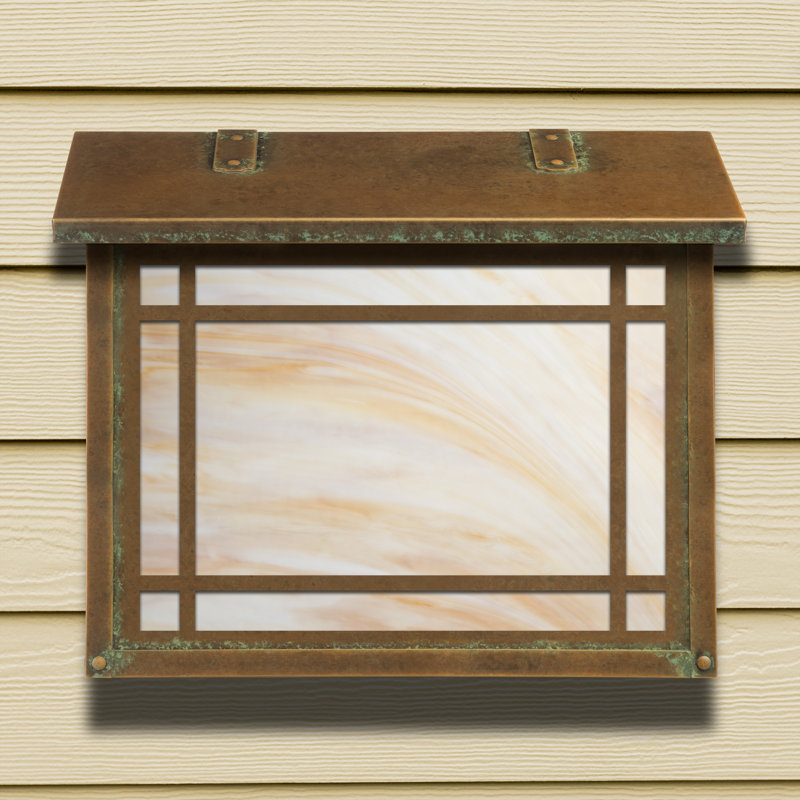Summit Brass Wall Mounted Mailbox, New Verde, Honey