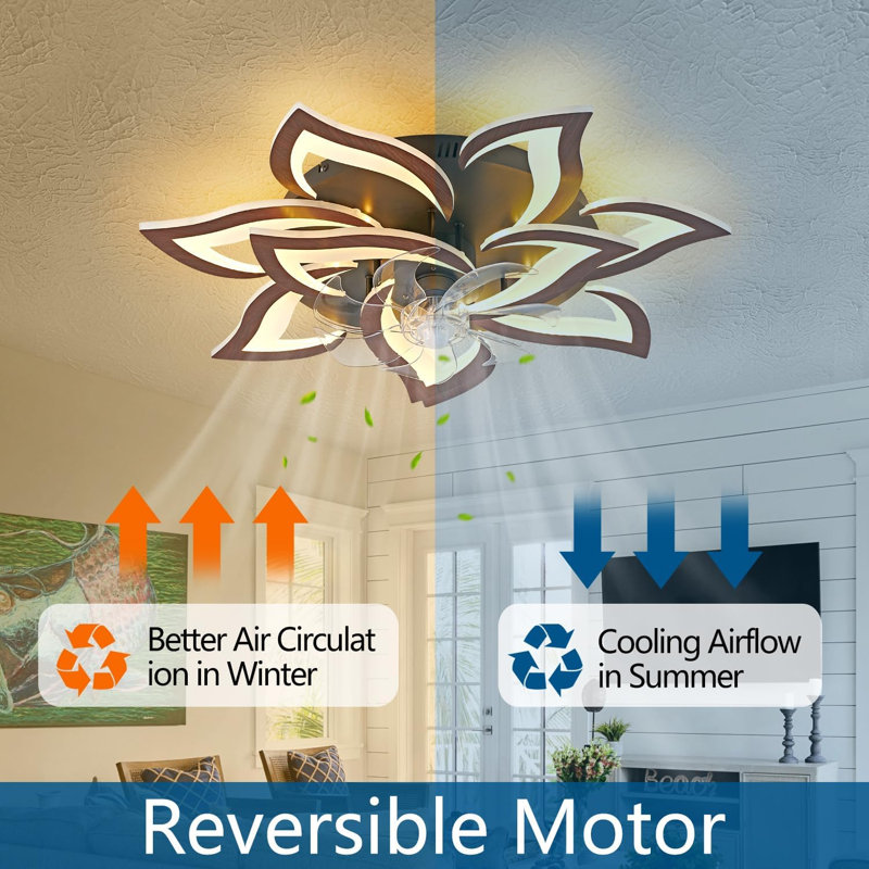 Wooden Ceiling Fan With Light, Brown