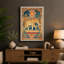 Golden Elephant Under Sun Art Deco - Print-136796073-136796072