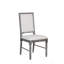 Chaise d'appoint en lin crème et gris vieilli (ensemble de 2)