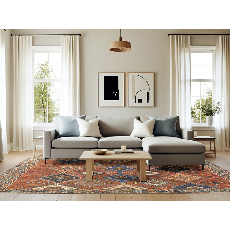 Southwestern Indoor Rug, Rectangle 6' x 9'
